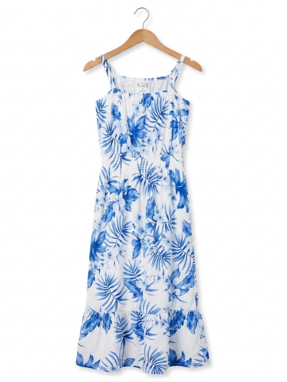 The Children’s Place Women’s Blue and White Floral Maxi Dress Size Small